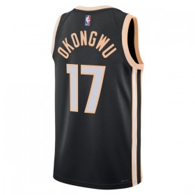 NBA Atlanta Hawks Trikot Onyeka Okongwu Nike 2025-26 City Edition Schwarz Swingman - Herren